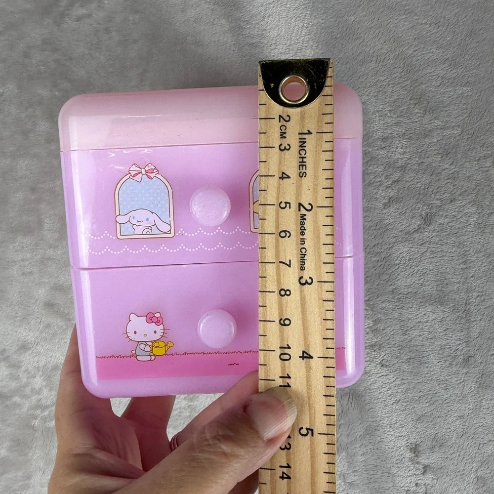 Sanrio Characters Pink Strawberry Mini Jewelry Box 2 Drawers Hello Kitty Kawaii